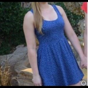 Blue polka dot dress